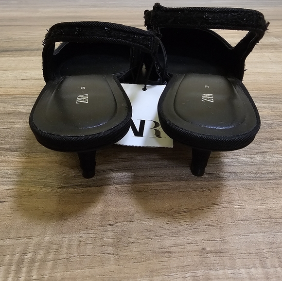 Zara SLINGBACK FABRIC HEELS, US 8 - Picture 4 of 16